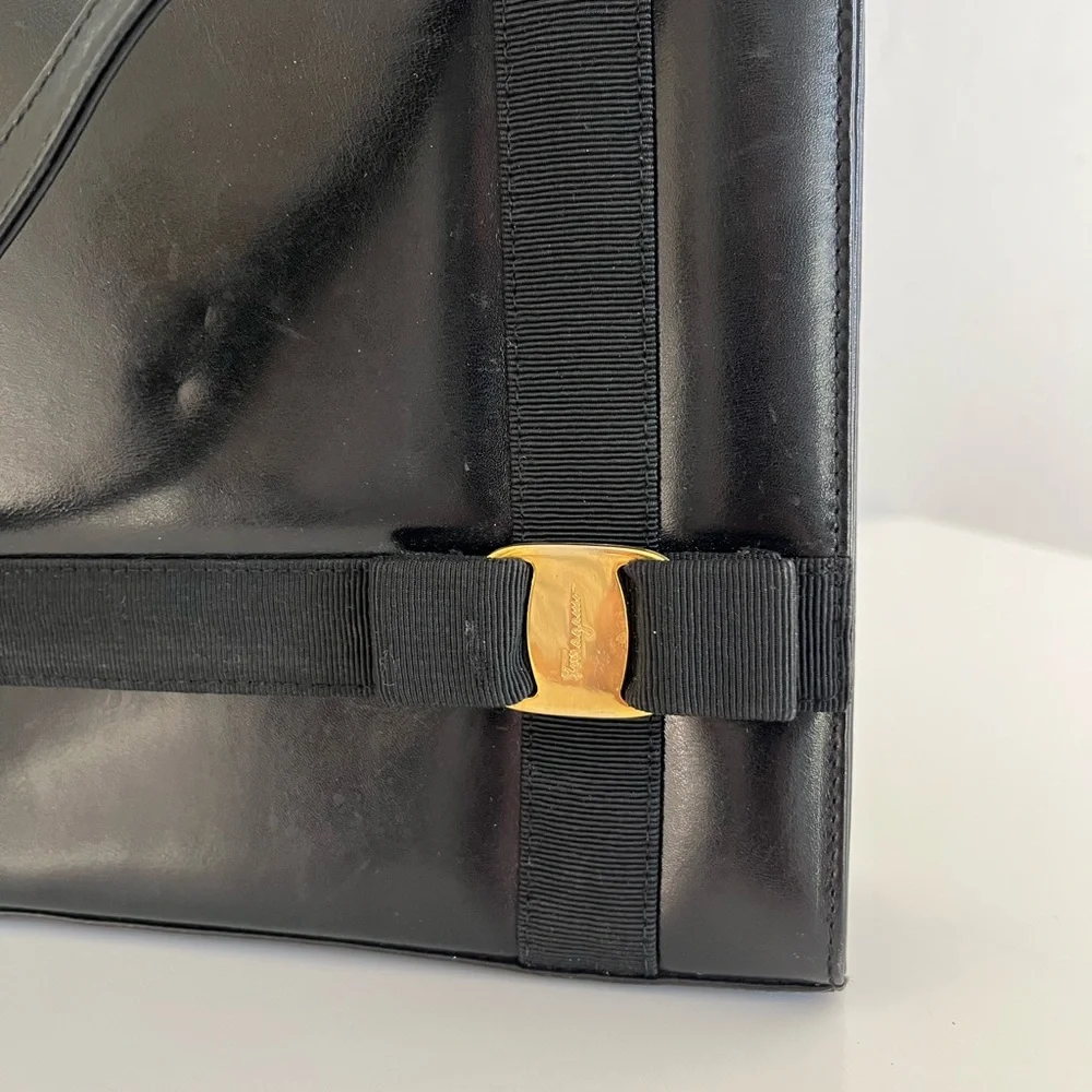 Auth VTG FERRAGAMO Leather Bag - Picture 3 of 10